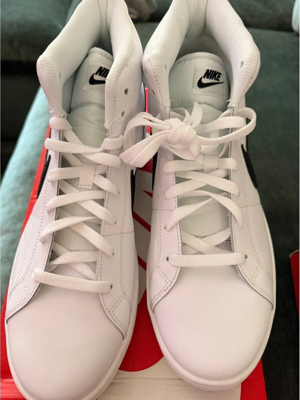 Nike Court Royale 2 Mid White/Black Men's Sneakers Size 10.5
